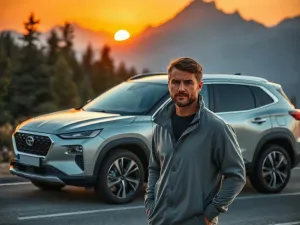 Kobieta podłącza biały samochód elektryczny Renault Zoe do nowoczesnej stacji ładowania w miejskim otoczeniu.