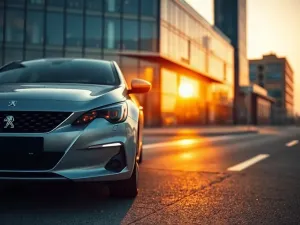Żółty Renault Megane RS pędzący dynamicznie po krętej górskiej drodze w słoneczny dzień.